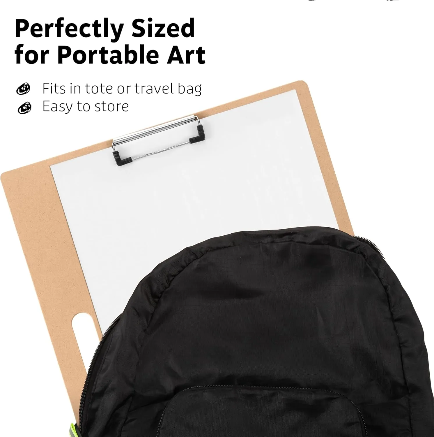 13" x 17" Artist Sketch Board with Handle - Portable Clipboard for Painting and Drawing, Art Supplies for Adults by TX Liteart