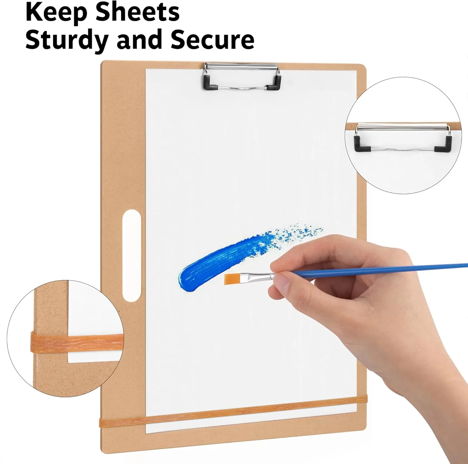 13" x 17" Artist Sketch Board with Handle - Portable Clipboard for Painting and Drawing, Art Supplies for Adults by TX Liteart