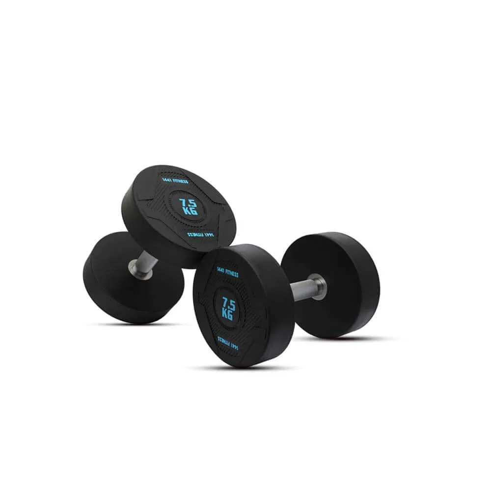 1441 Fitness PU Rubber Round Dumbbells Combo Set 2.5 - 10 kg (4 Pairs Set)