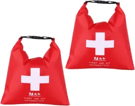 2Pcs First Aid Bag Portable Floating Storage Pack Sack for Swimming Kayaking Rafting Durable for Personal Items for Outdoor Activities and