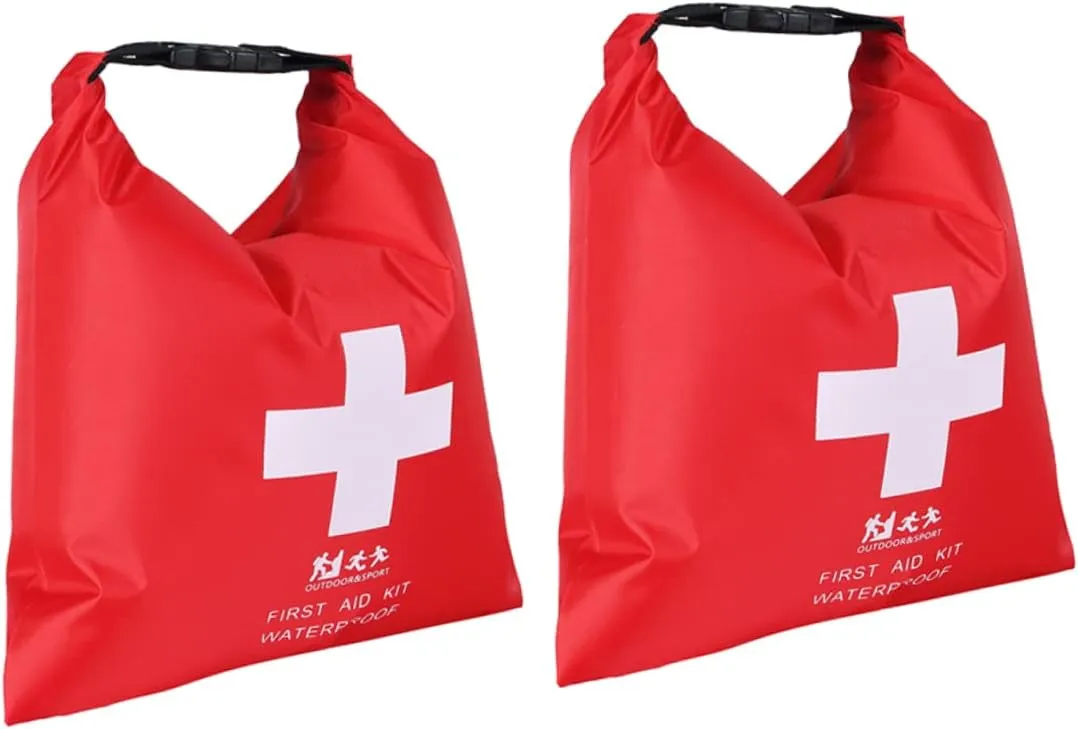 2PCS Floating First Aid Bag Pack Sack for Rafting Swimming Kayaking and Sailing Durable Storage for Outdoor Activities and Beach Essentials