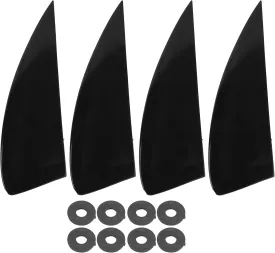 4Pcs Surfboard Fin Set, Paddle Board Fin, Plastic Surf Fins for Longer Board Paddle Board Surfboard Tail