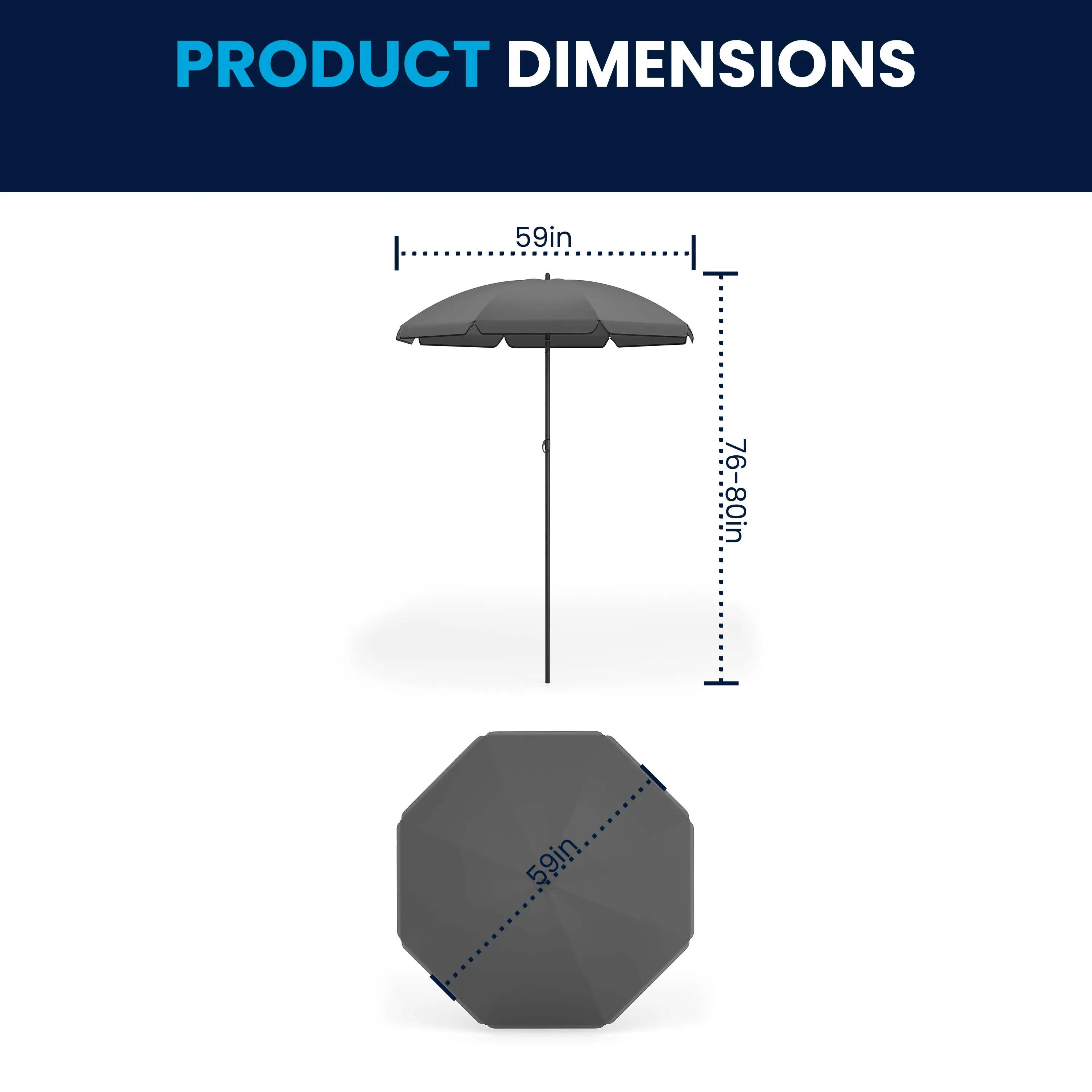 6-Piece Patio Set: Table, Umbrella & Folding Chairs - Outdoor Garden Furniture