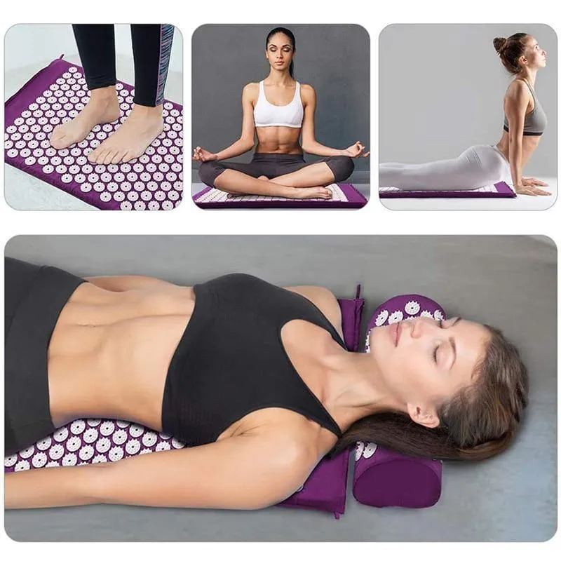 Acupressure Mat Sensi Massage Mat Pillow Set Kuznetsov's Applicator