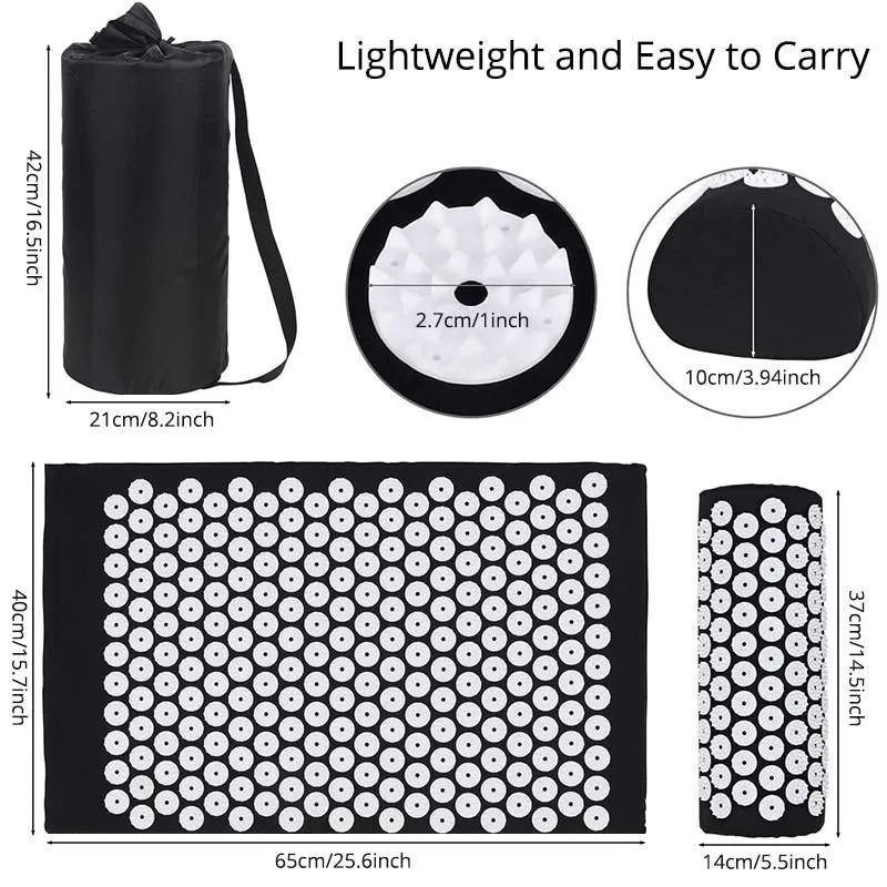 Acupressure Mat Sensi Massage Mat Pillow Set Kuznetsov's Applicator