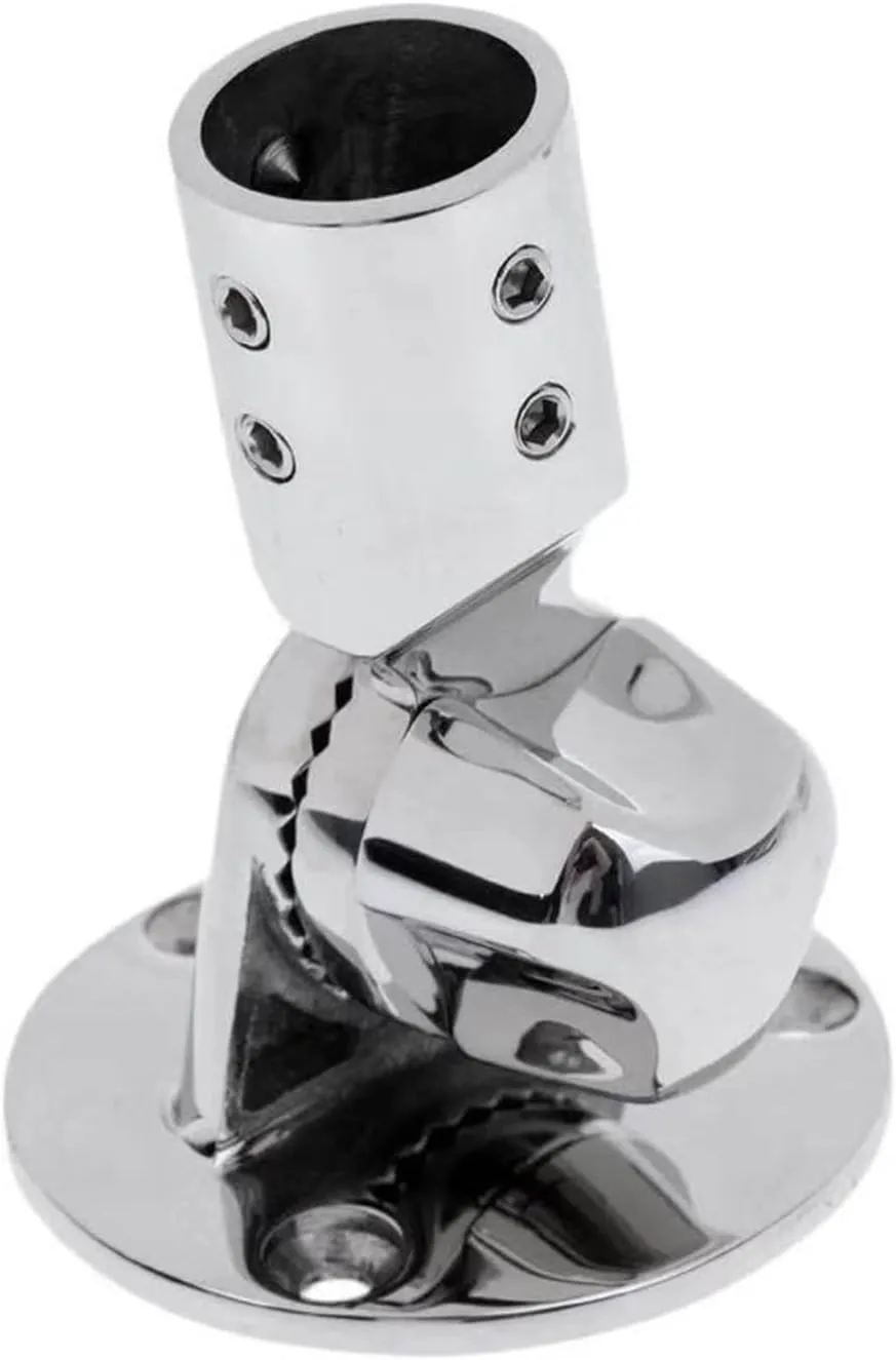 Adjustable Stainless Steel Marine Boat 7/8' Antenna Ratchet Deck Base Mount for Kayaks Canoe Fashing Boat Rafting Accessories