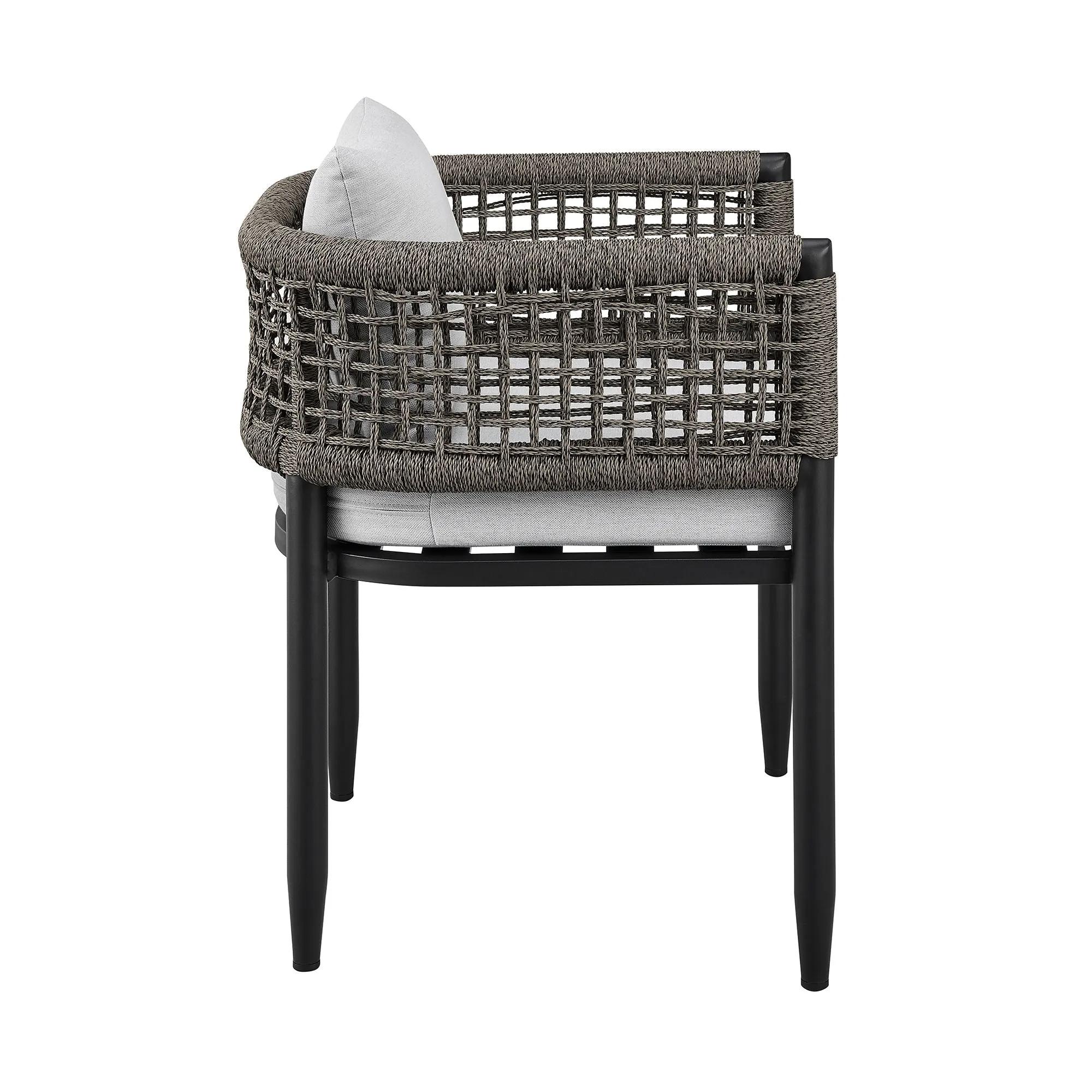 Alegria - Outdoor Patio Dining Chair With Cushions (Set of 2) - Gray