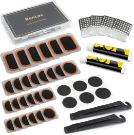 Bike Tire Repair Kit, Bycicle Inner Tube Puncture Patch Kits, Vulcanizing Patches,Glueless Patchs,Lever for Motorcycle BMX Cycling MTB Road Mountain Bicycle (Yellow)