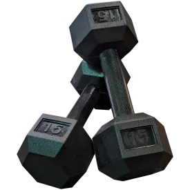 Black Hex Dumbbell