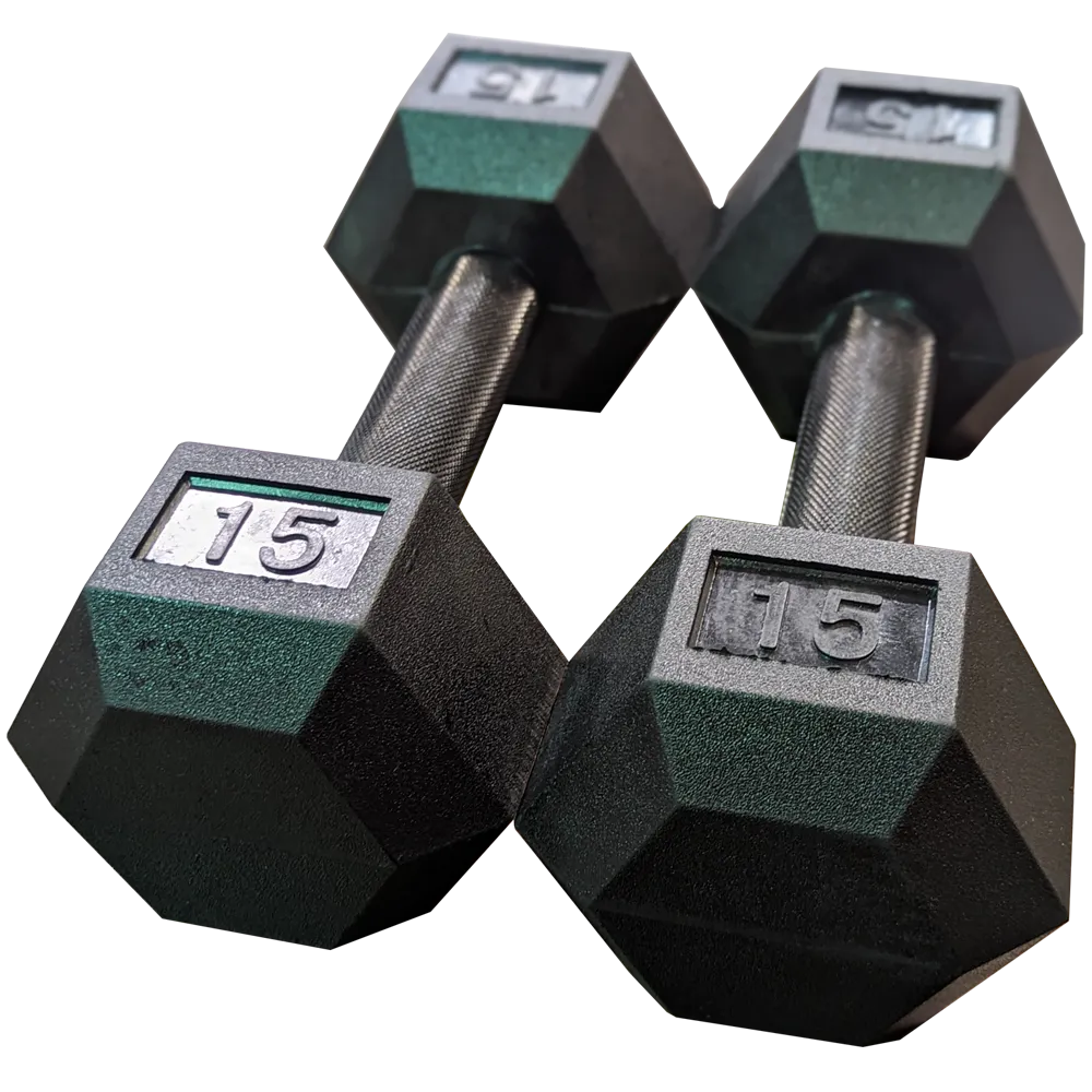Black Hex Dumbbell