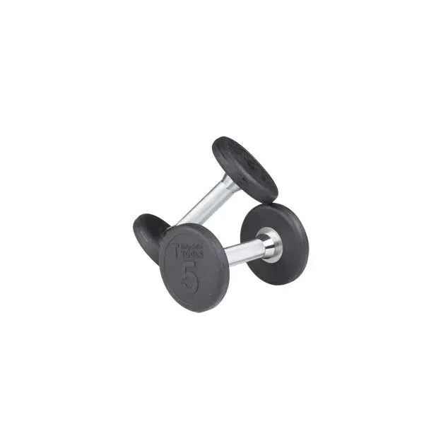 Body-Solid 5-60 lb. Round Rubber Dumbbell Package w/ Rack