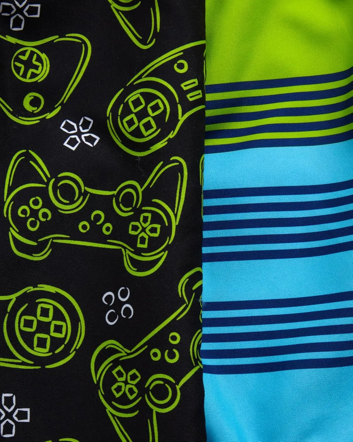 Boys Swim Trunks - 2 Pack Quick Dry Printed Boys Board Shorts Bathing Suit Kids Swimwear with Pockets (Size:8-18)