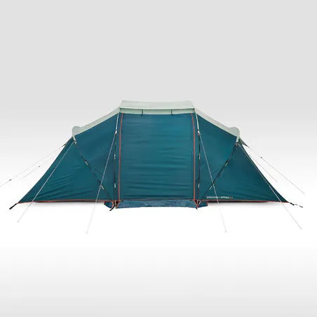 Camping tent with poles arpenaz 4.2 4 people 2 bedrooms