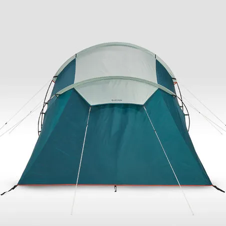 Camping tent with poles arpenaz 4.2 4 people 2 bedrooms