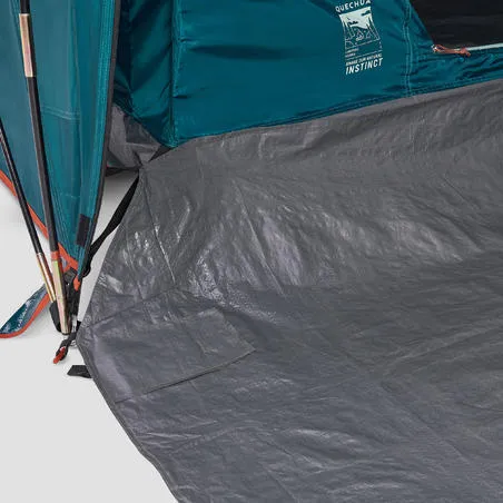 Camping tent with poles arpenaz 4.2 4 people 2 bedrooms