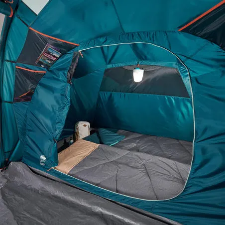Camping tent with poles arpenaz 4.2 4 people 2 bedrooms