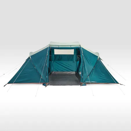 Camping tent with poles arpenaz 4.2 4 people 2 bedrooms