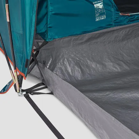 Camping tent with poles arpenaz 4.2 4 people 2 bedrooms