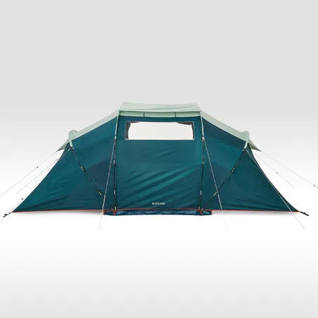Camping tent with poles arpenaz 4.2 4 people 2 bedrooms