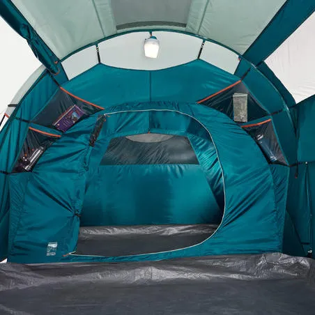 Camping tent with poles arpenaz 4.2 4 people 2 bedrooms