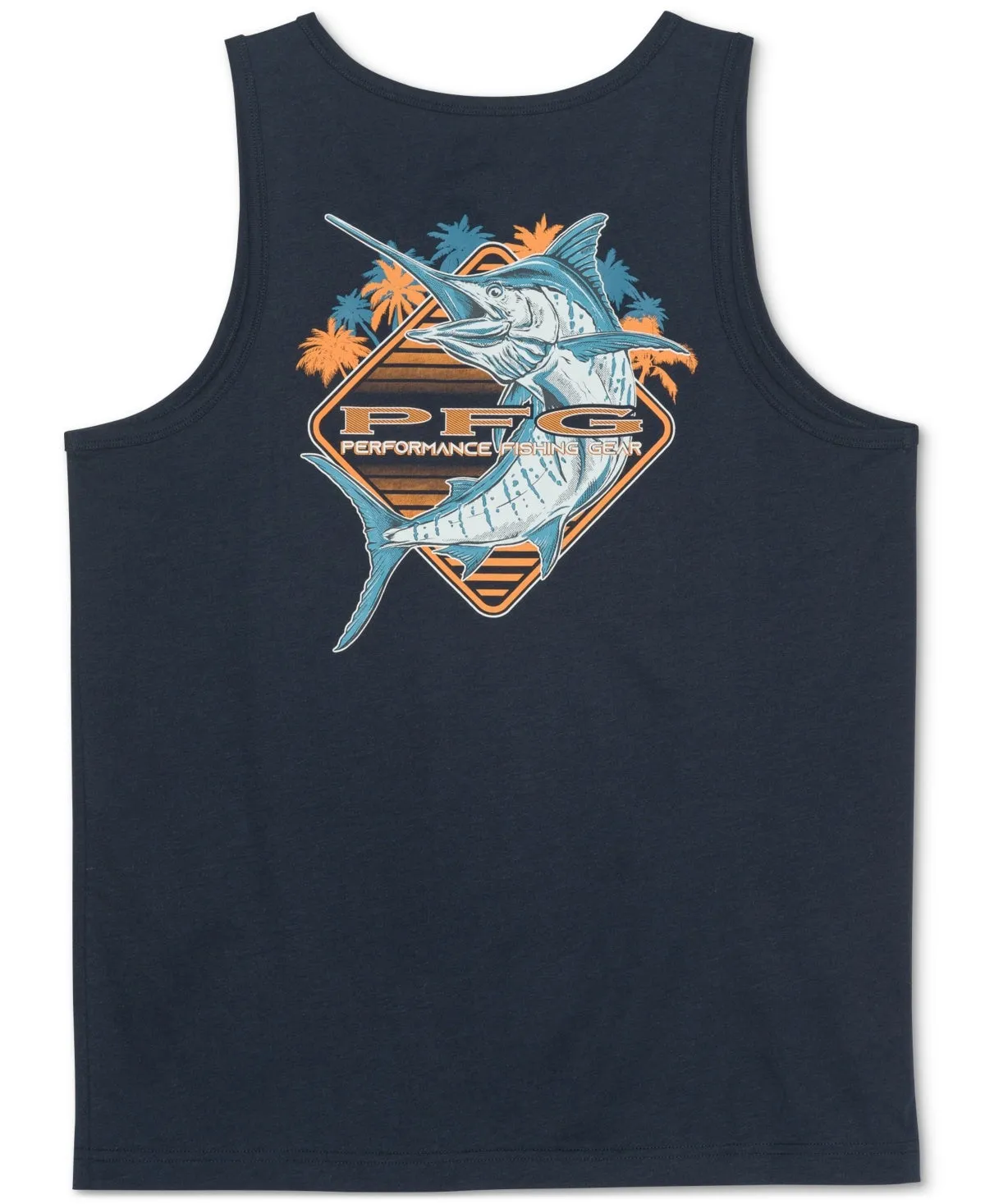 Columbia Mens Regular fit Sleeveless Graphic Tank Top Shirt Large Navy Blue