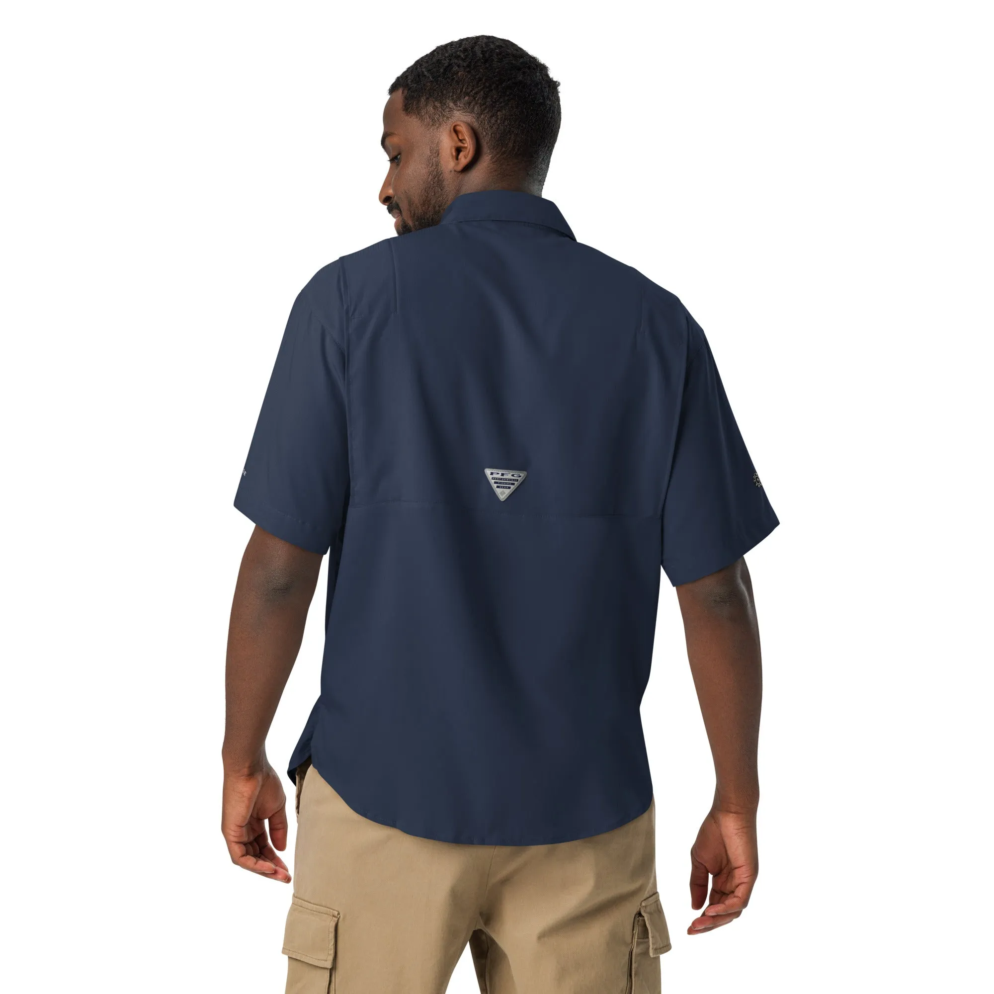 Columbia short sleeve button shirt | signature embroidered