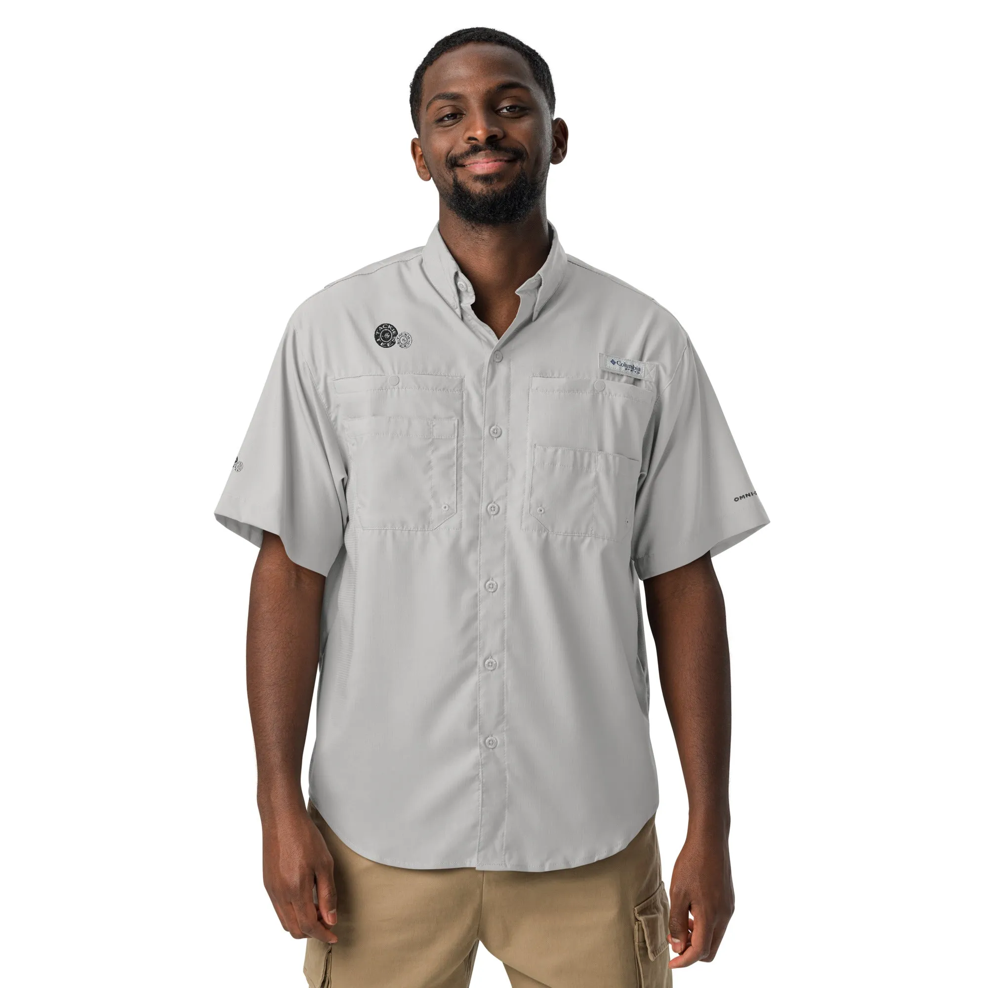 Columbia short sleeve button shirt | signature embroidered