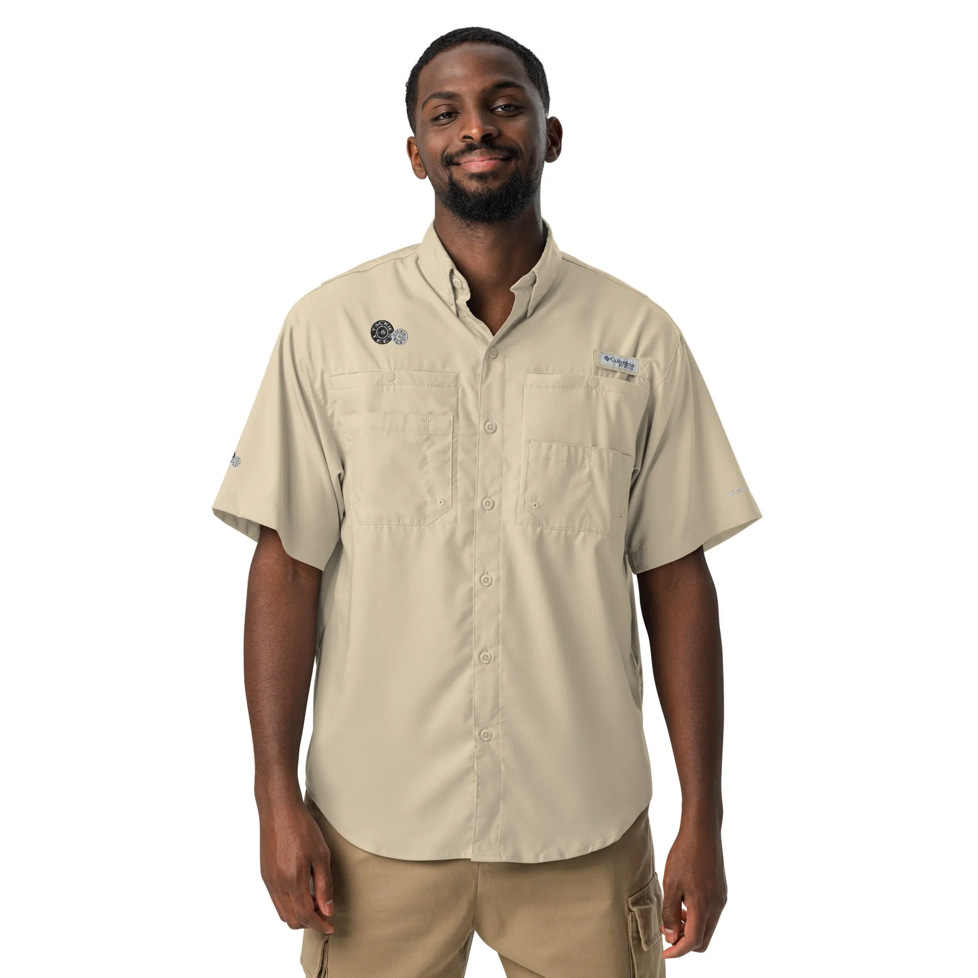 Columbia short sleeve button shirt | signature embroidered