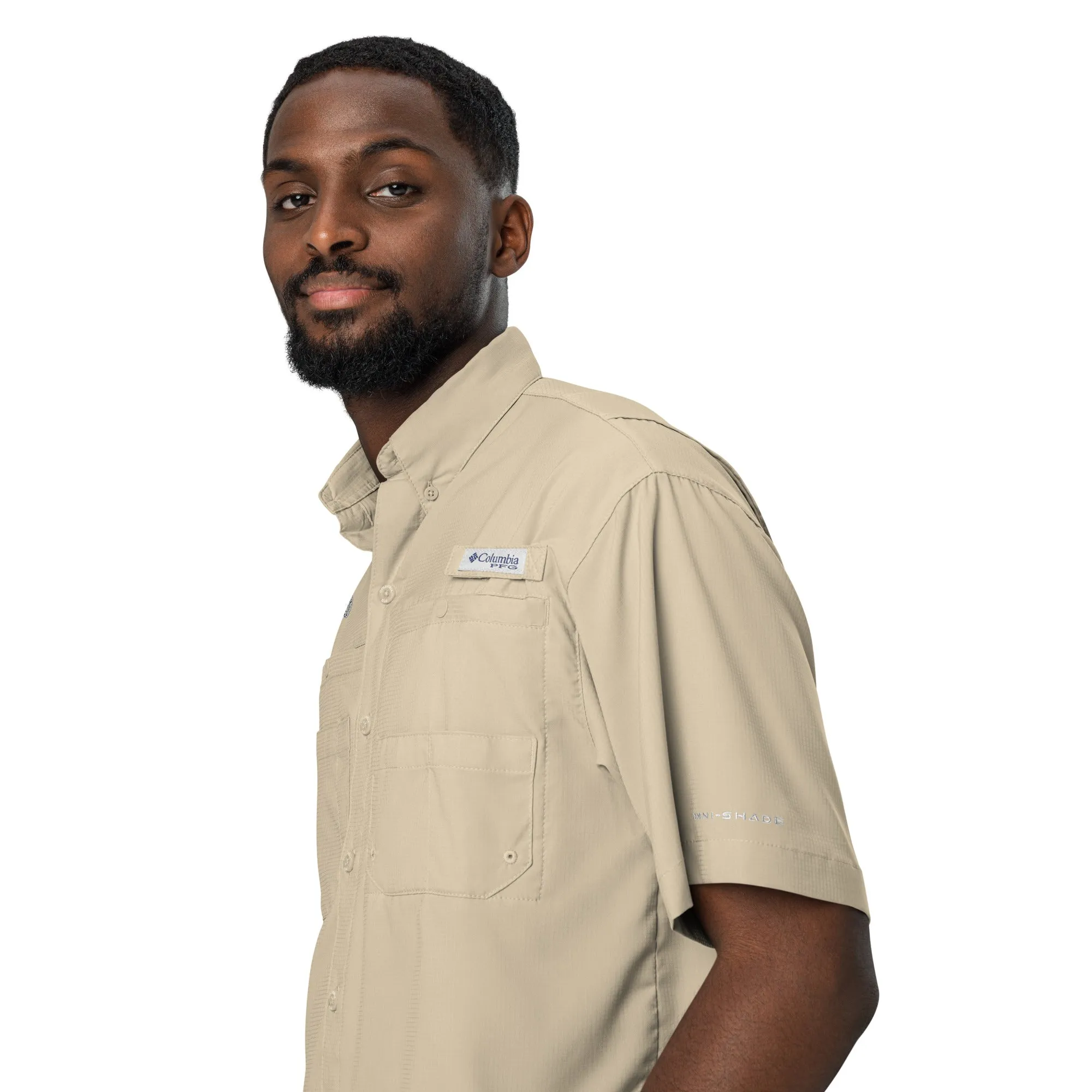 Columbia short sleeve button shirt | signature embroidered