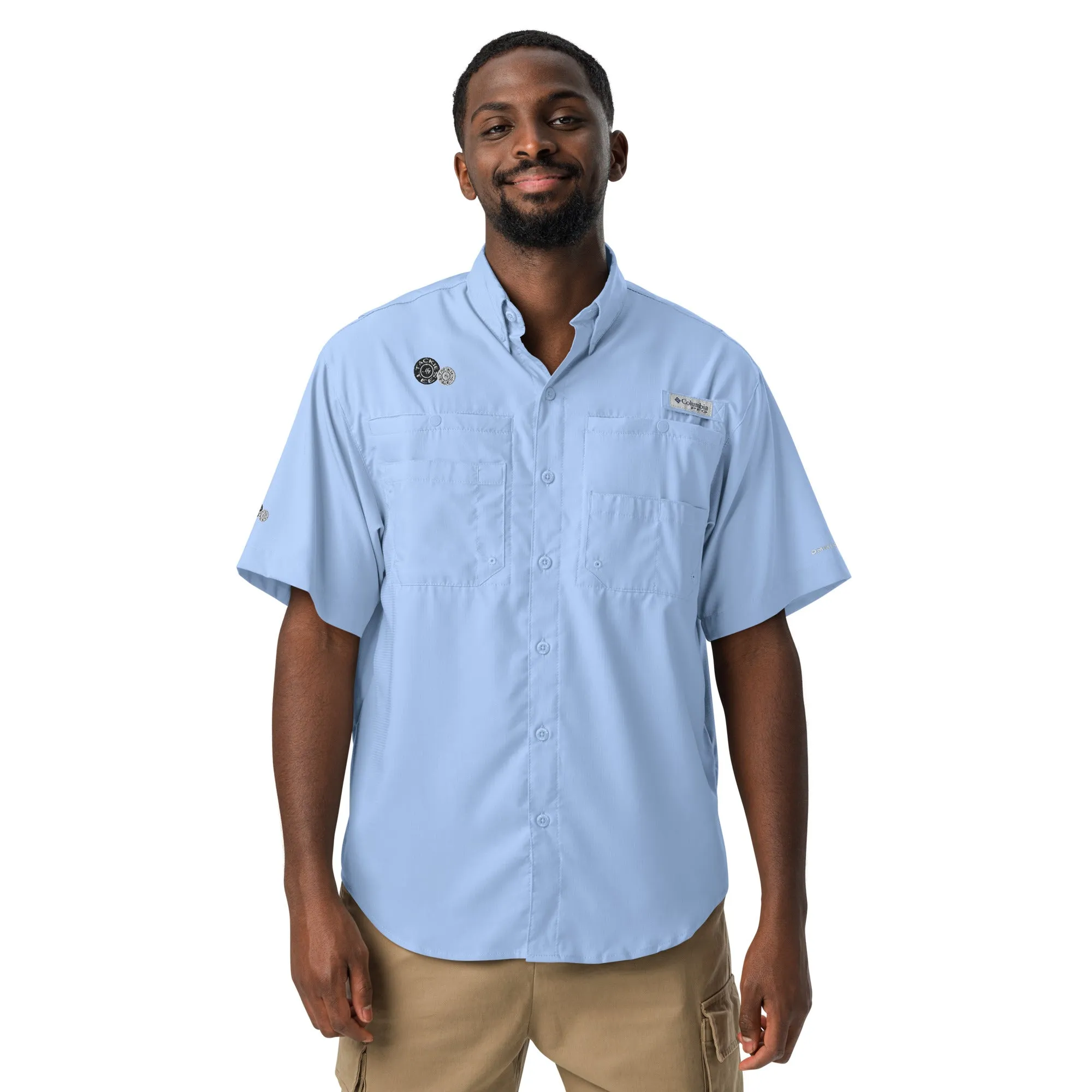 Columbia short sleeve button shirt | signature embroidered