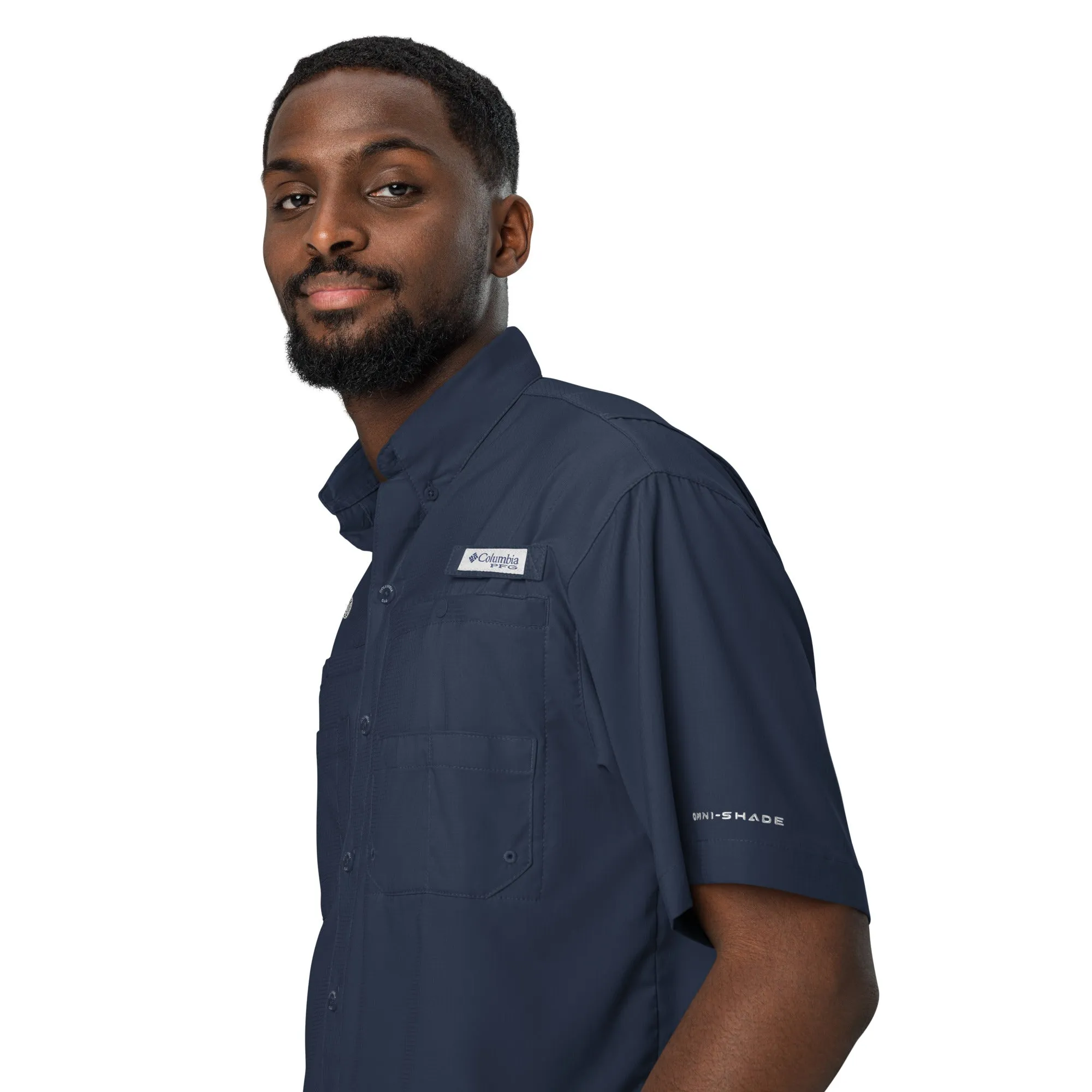 Columbia short sleeve button shirt | signature embroidered