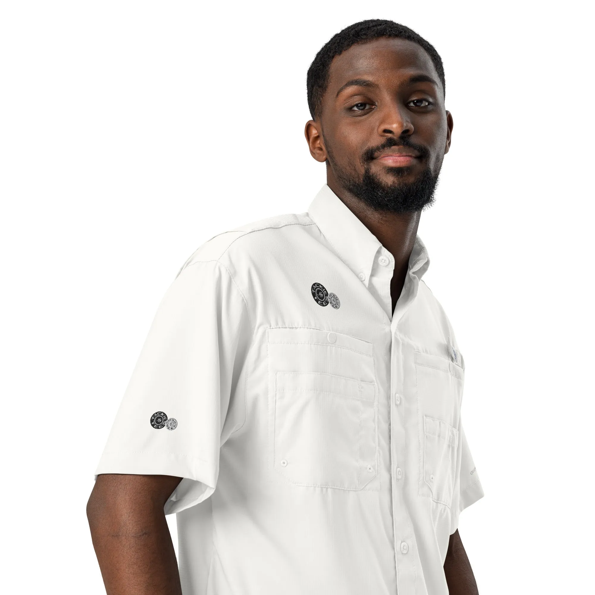 Columbia short sleeve button shirt | signature embroidered