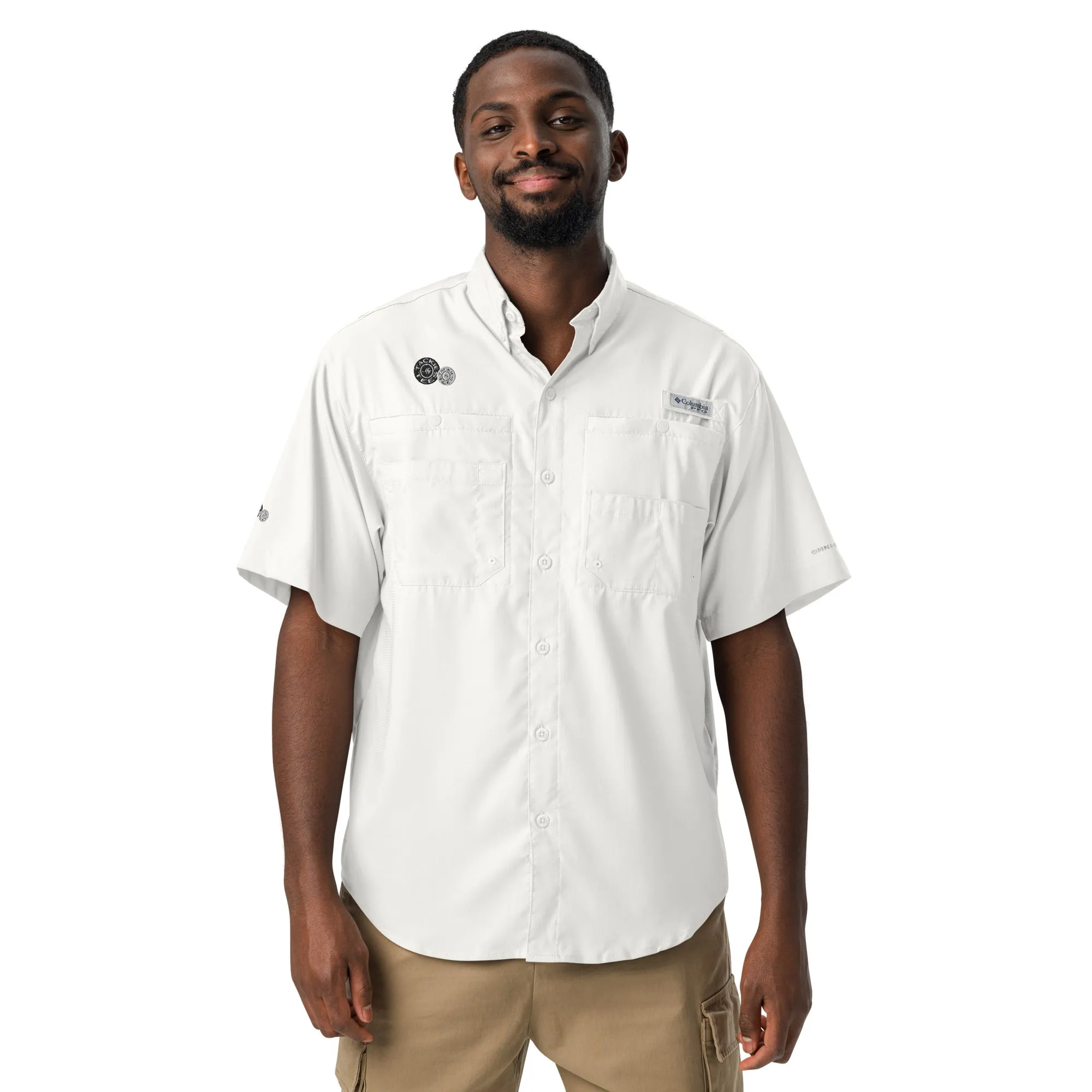Columbia short sleeve button shirt | signature embroidered