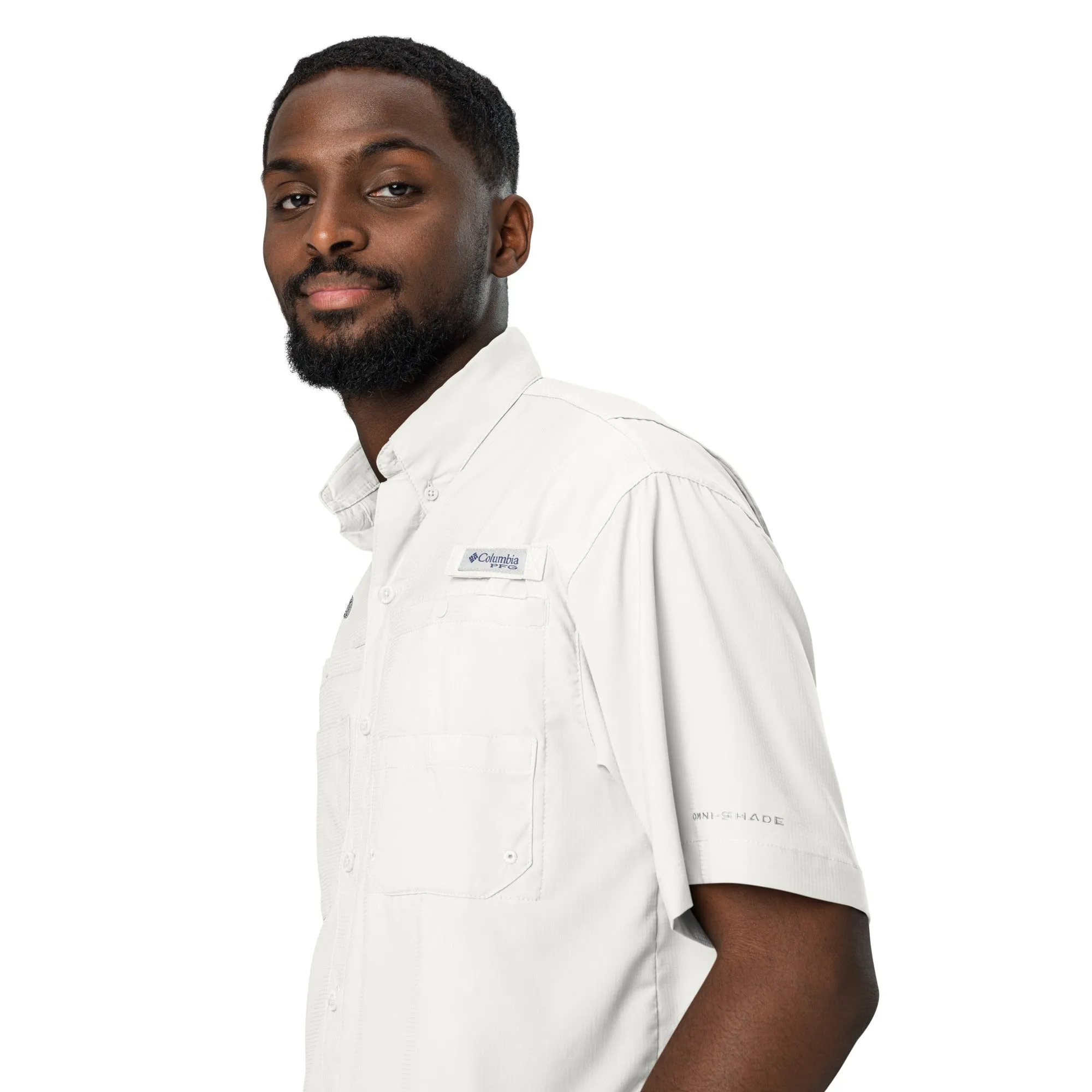 Columbia short sleeve button shirt | signature embroidered