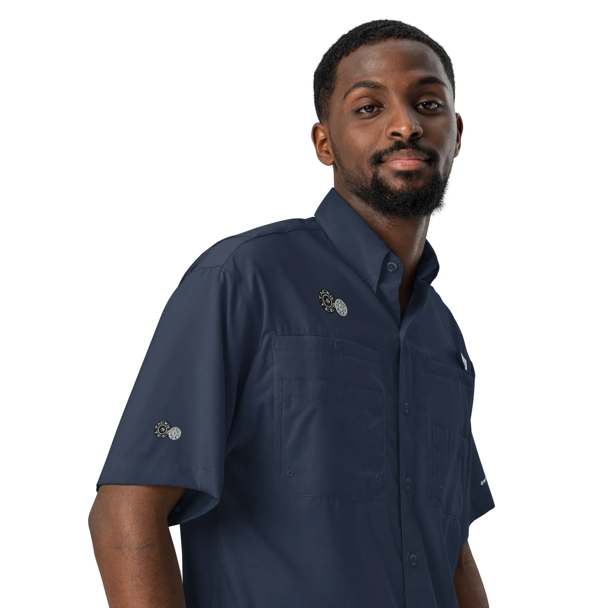 Columbia short sleeve button shirt | signature embroidered