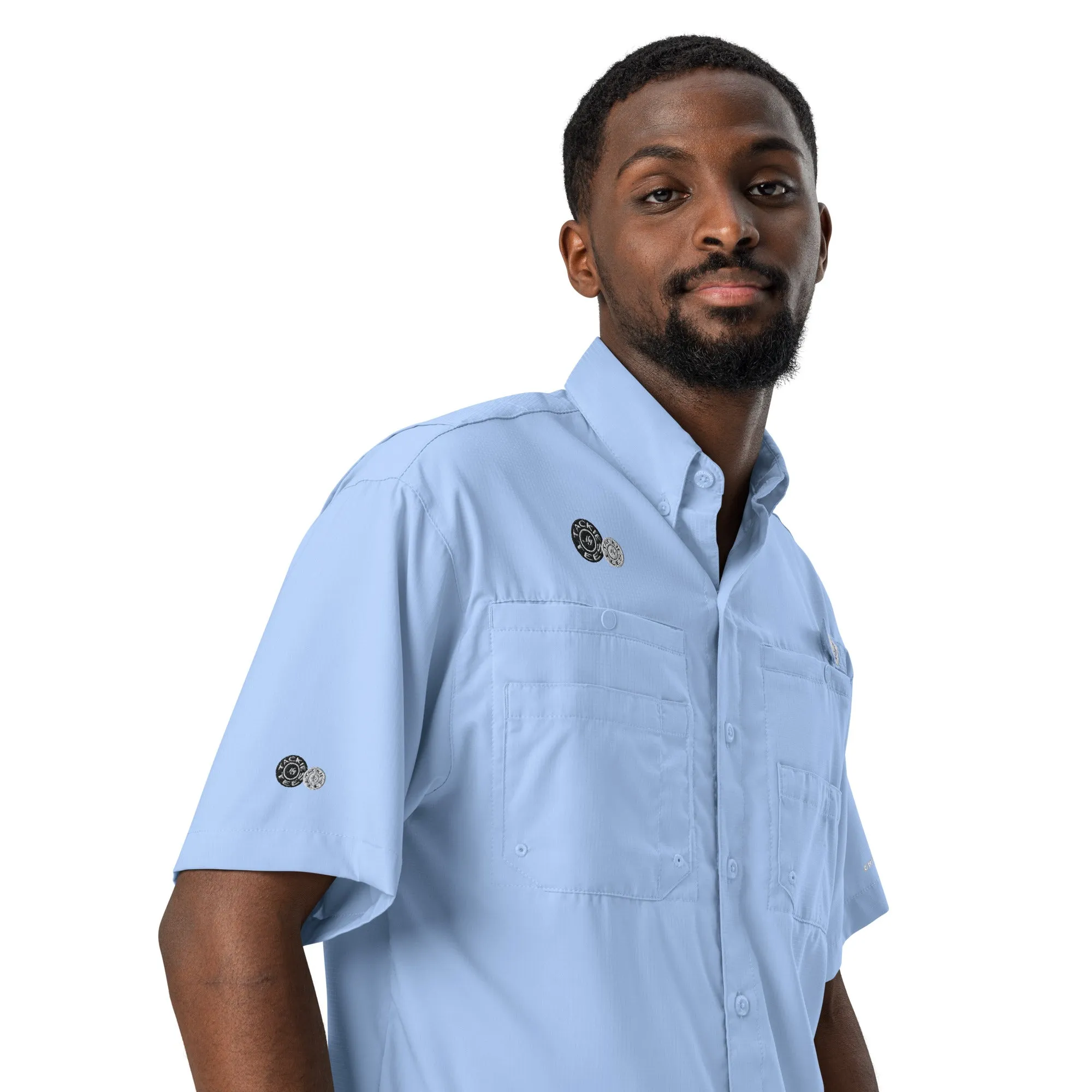 Columbia short sleeve button shirt | signature embroidered