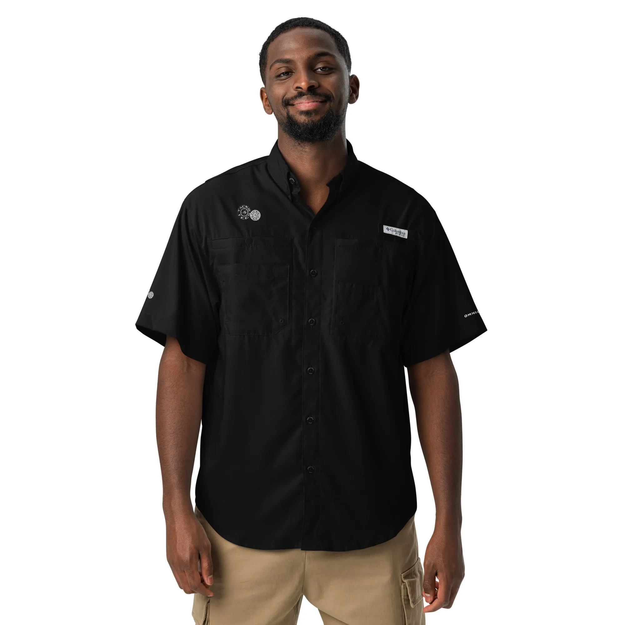 Columbia short sleeve button shirt | signature embroidered