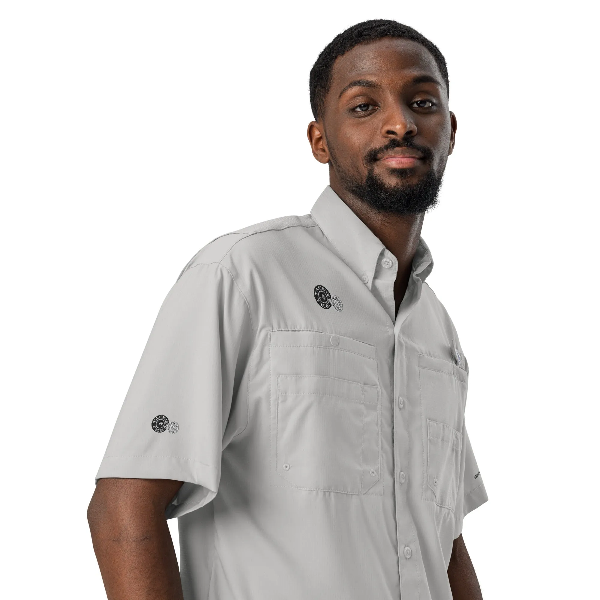 Columbia short sleeve button shirt | signature embroidered