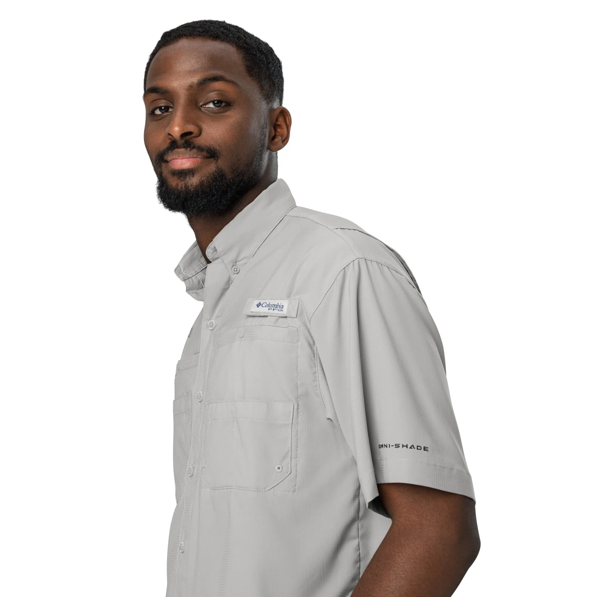 Columbia short sleeve button shirt | signature embroidered