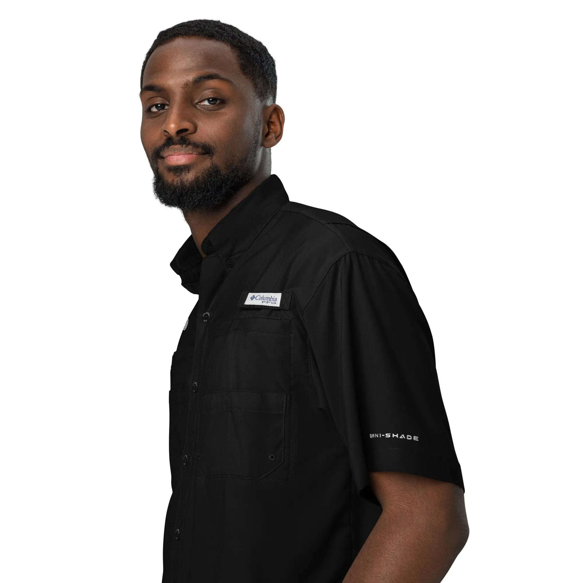 Columbia short sleeve button shirt | signature embroidered