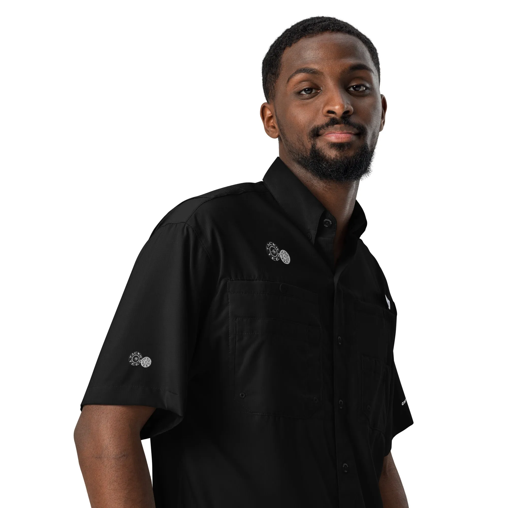 Columbia short sleeve button shirt | signature embroidered