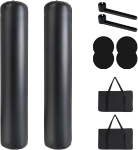 DEDU 18" X 60" Heavy-Duty Inflatable Fenders, 10FT X 18IN Boat Bumpers for Docking Large Boat Fenders for Docking, PVC Boat Bumpers Stationary Docking, Boats, Yachts, Sailboats