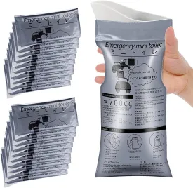 Disposable Car Urinal Bags - Leak-Proof Travel Toilet for Adults & Kids | Emergency Portable Urine Bag with Super Absorbent Gel, Odor Control | Compact & Eco-Friendly (Pack of 10)