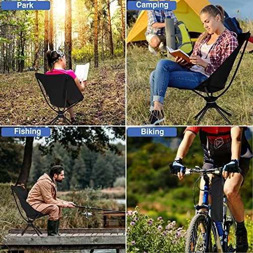 Ecomerr Portable Camping Chair - Bottle Sized Compact Foldable Chair