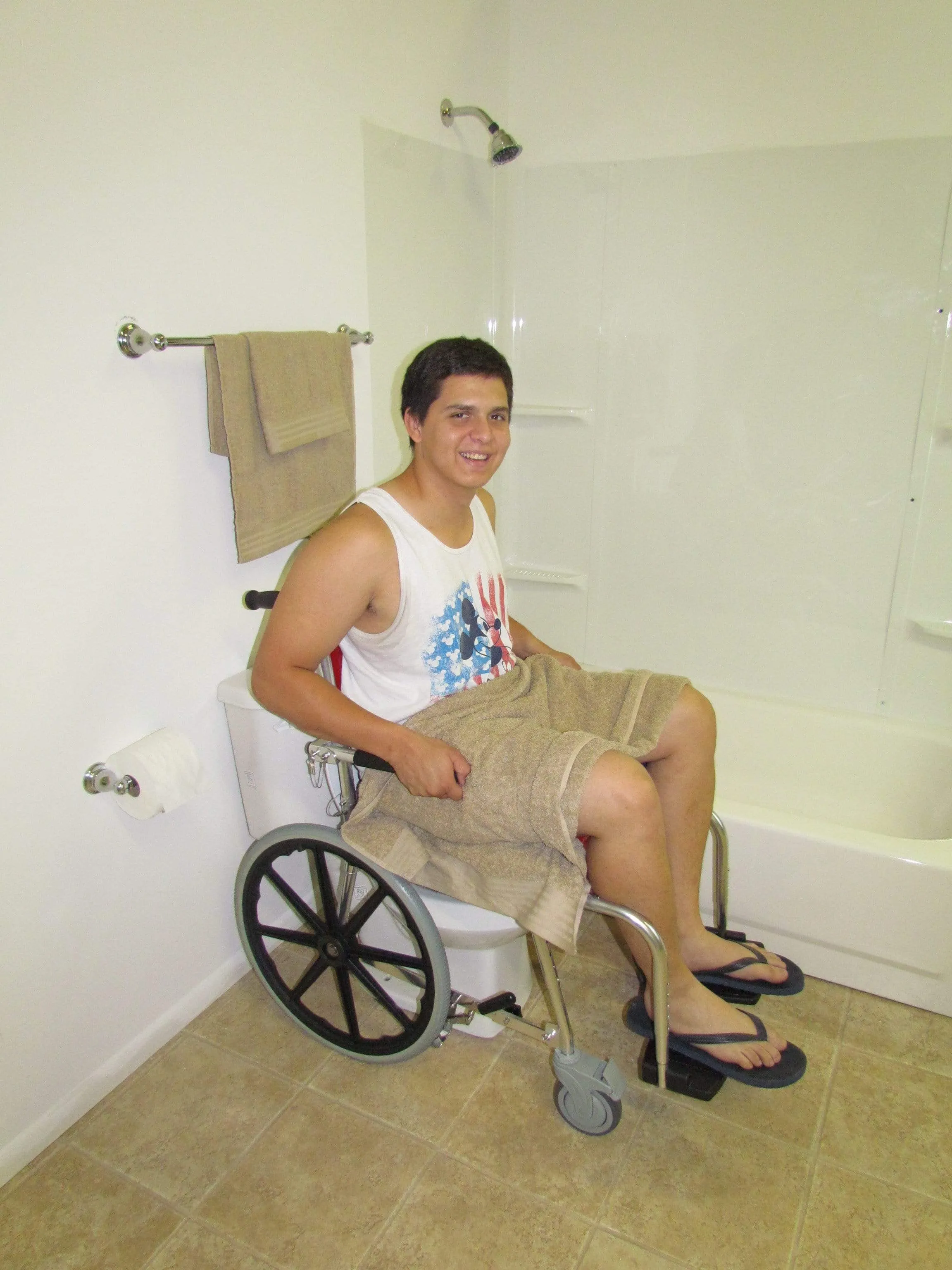 GO-ANYWHERE COMMODE 'N SHOWER CHAIR - SELF-PROPEL (SP)