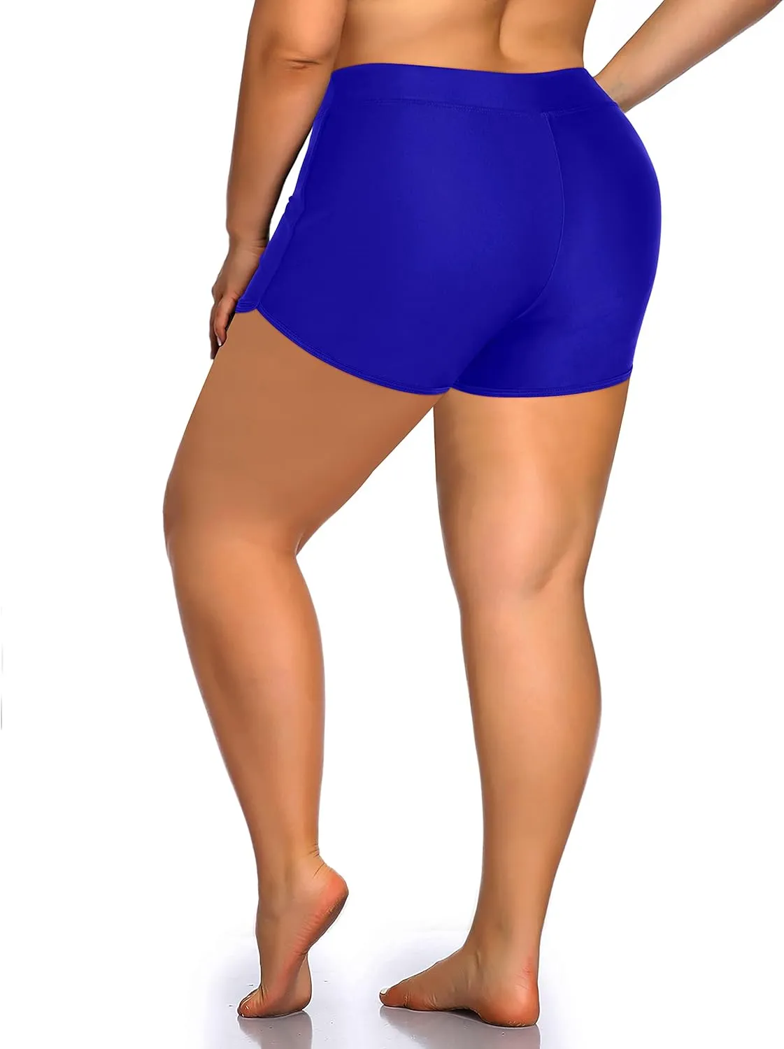Holipick Plus Size Swim Shorts Women High Waisted Bathing Suit Bottoms Tummy Control Swim Shorts