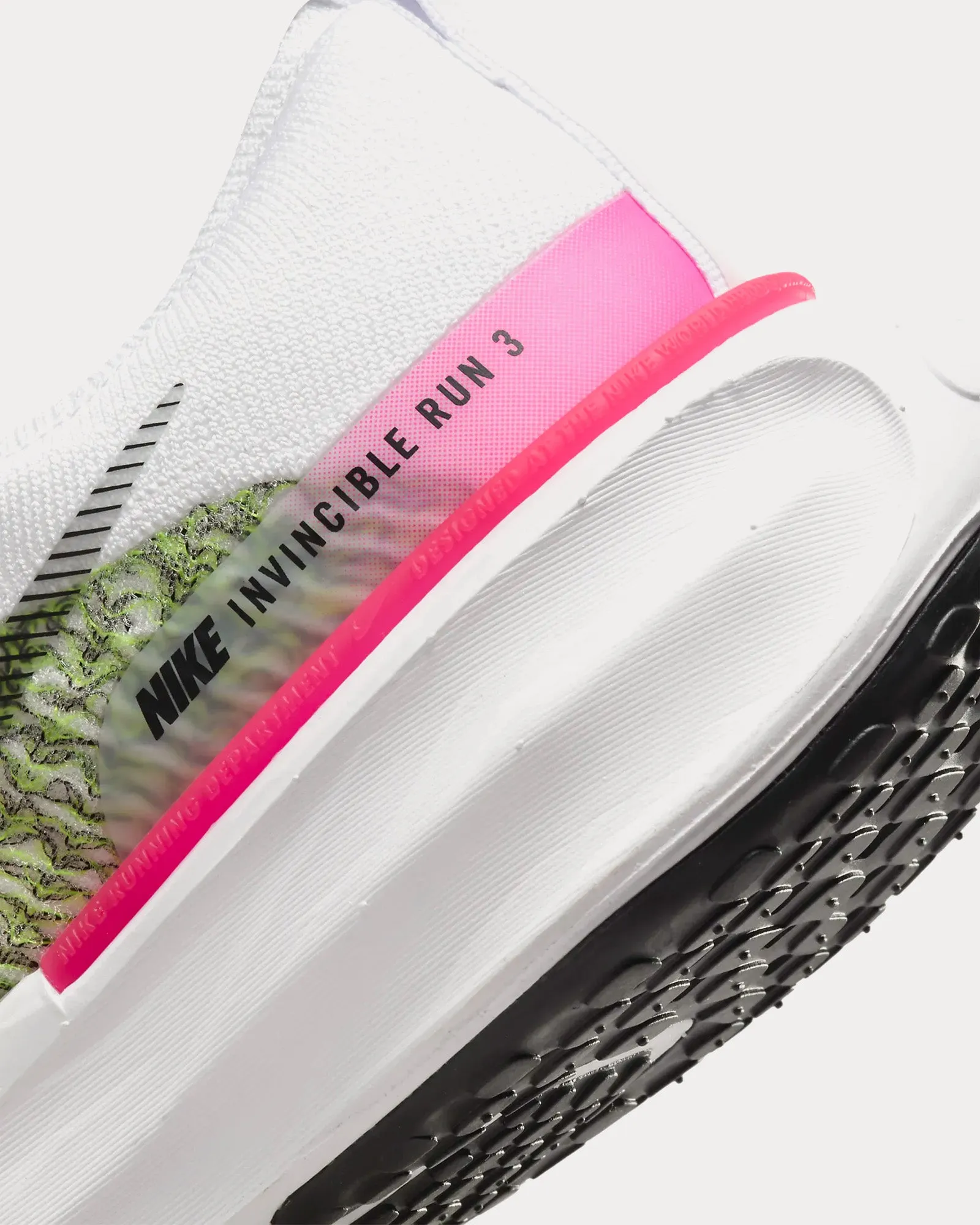 Invincible 3 White / Volt / Hyper Pink / Black Running Shoes