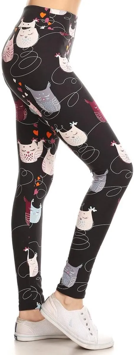 Leggings Depot High Waisted Checkered & Animal Print Leggings for Women - Regular, Plus, 1X3X, 3X5X