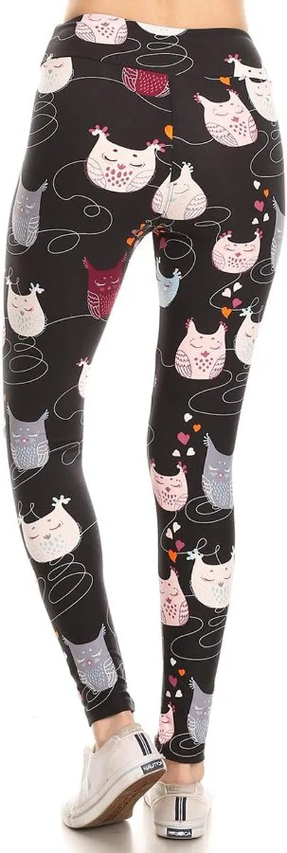 Leggings Depot High Waisted Checkered & Animal Print Leggings for Women - Regular, Plus, 1X3X, 3X5X