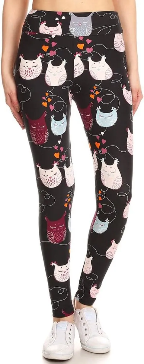Leggings Depot High Waisted Checkered & Animal Print Leggings for Women - Regular, Plus, 1X3X, 3X5X